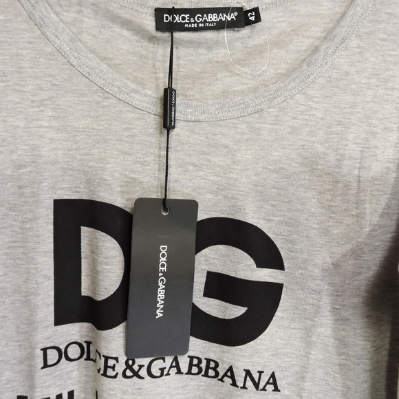 DOLCE & GABBANA 🇮🇹 WOMEN'S GREY COTTON SUMMER SLEEVELESS T-SHIRT - Picture 4 of 4